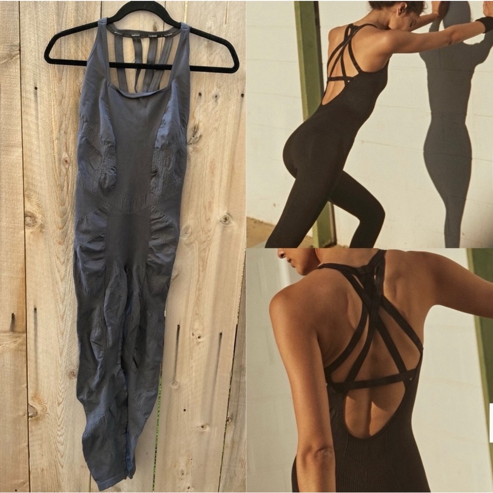 Free People Movement Black Diamond Onesie in dark grey